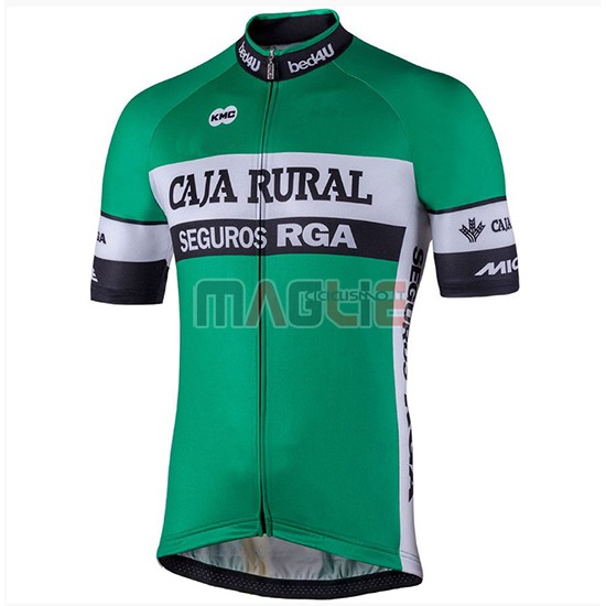 2018 Maglia Caja Rural Manica Corta Verde